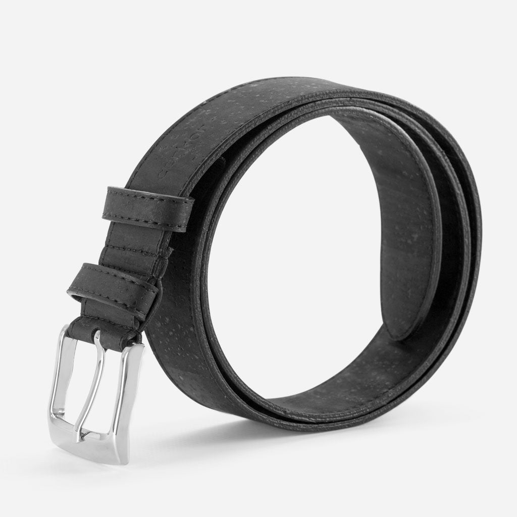 VEGAN BELTS 35 MM - Black Side View