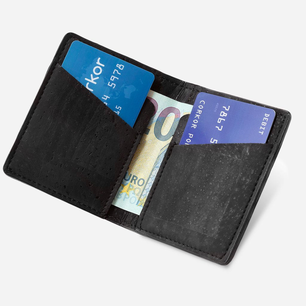 <transcy>MINIMALIST VEGAN CARD HOLDER WITH VEGETABLE LEATHER PURSE</transcy>