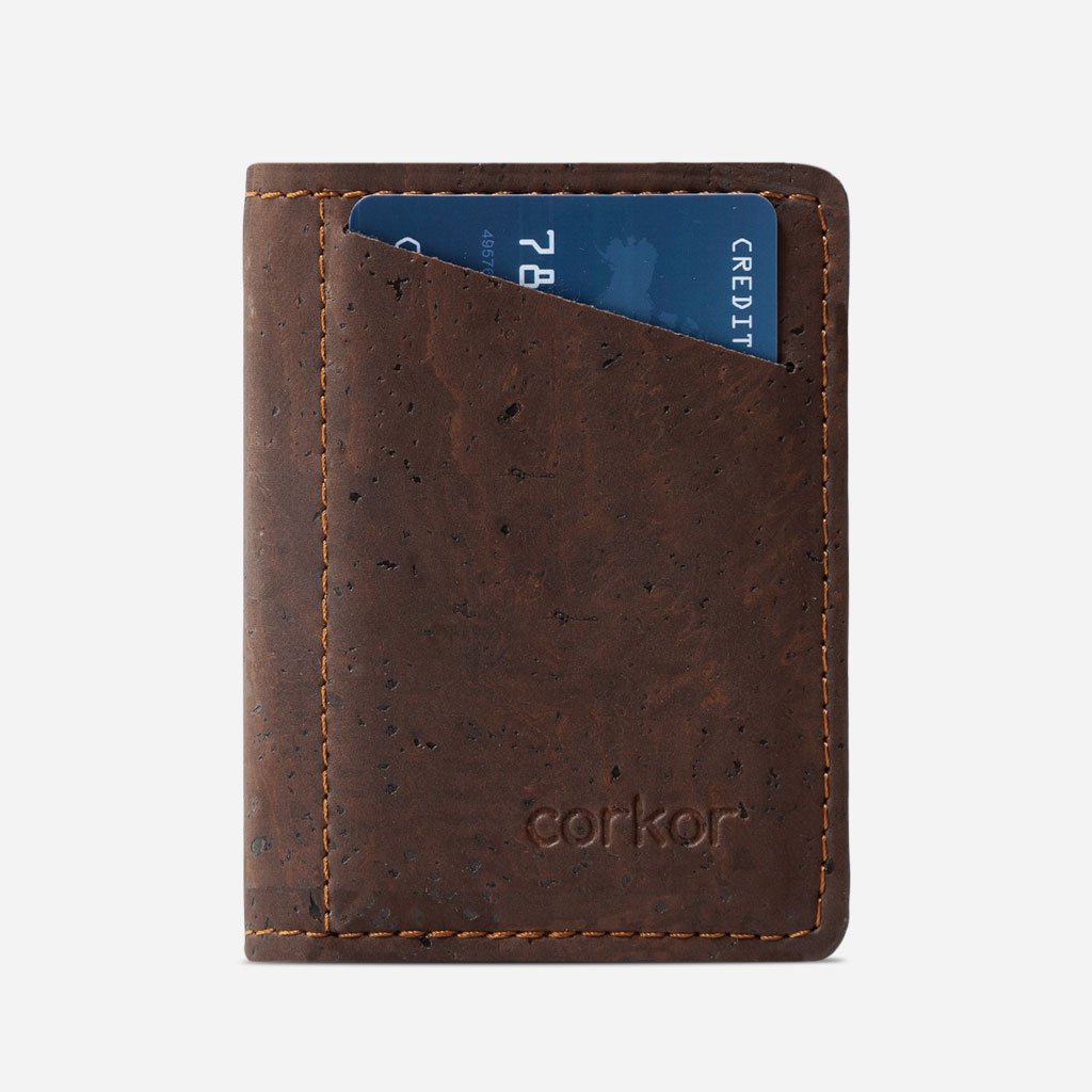 <transcy>MINIMALIST VEGAN CARD HOLDER WITH VEGETABLE LEATHER PURSE</transcy>