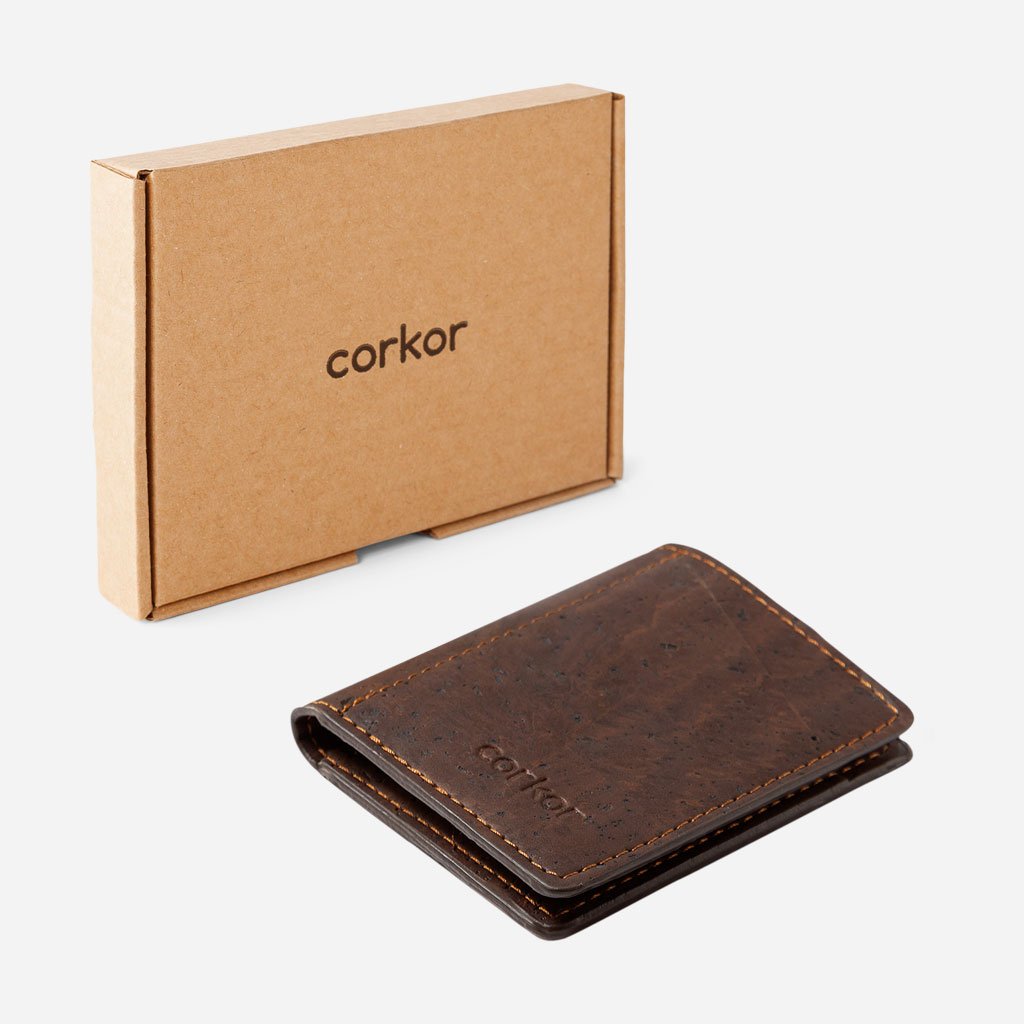 <transcy>MINIMALIST VEGAN CARD HOLDER WITH VEGETABLE LEATHER PURSE</transcy>